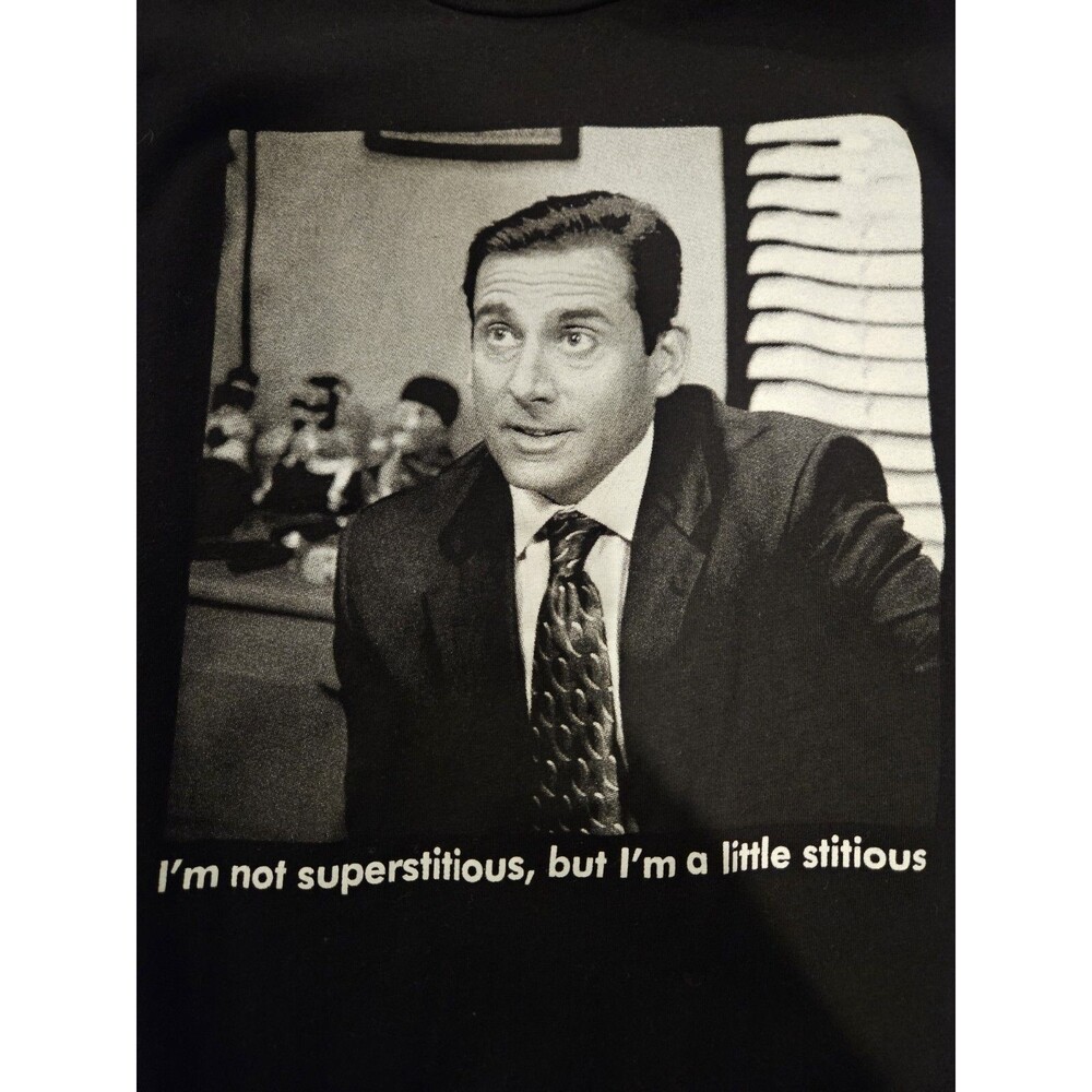 The Office T Shirt I'm Not Superstitious But I'm A Little Stitious Size XL
